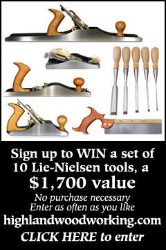 Enter to win a set of 10 Lie-Nielsen Tools