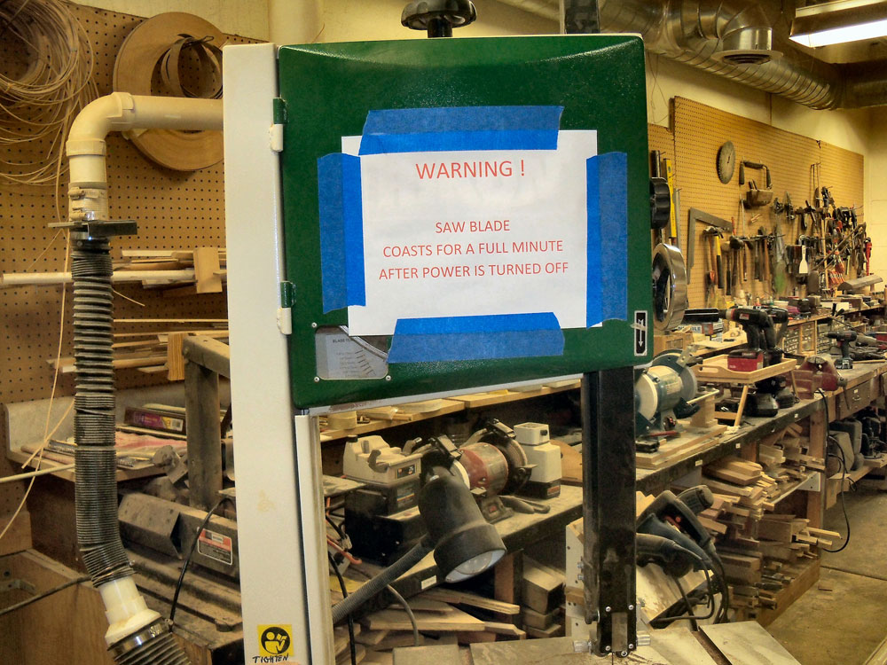 Bandsaw Blade Safety Tip