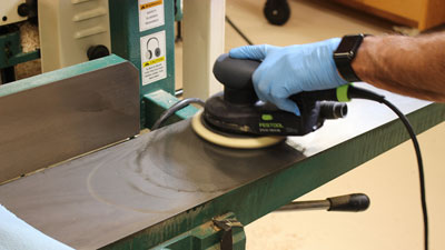 Festool Sander and Vlies pads remove rust